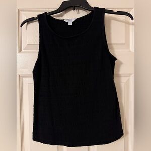 Croft & Barrow Black Textured Tank Top